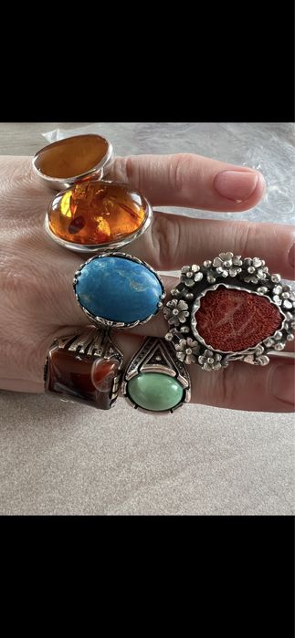 Srebrne pierscionki i sygnety