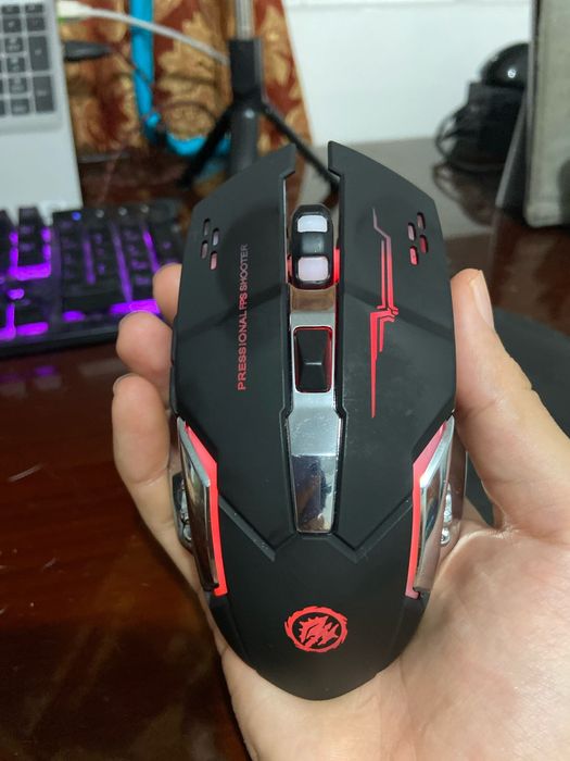 Мишка ігрова безпровідна безшумна з підсвіткою