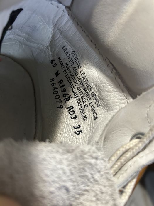 Timberland – ocieplane skórzane botki – kremowe – rozmiar 37,5–38