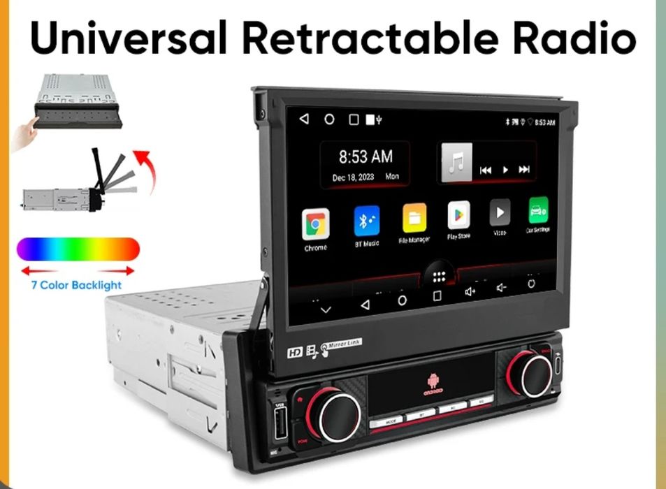 Rádio 1din 7" android 2/32Gb universal Carplay gps wifi Bluetooth NOVO