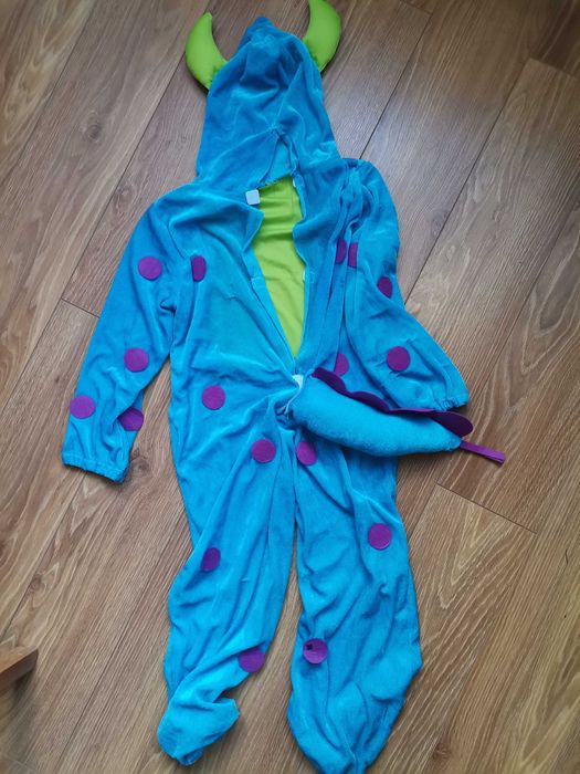 Przebranie strój niebieski smok / dinozaur / kostium stworka