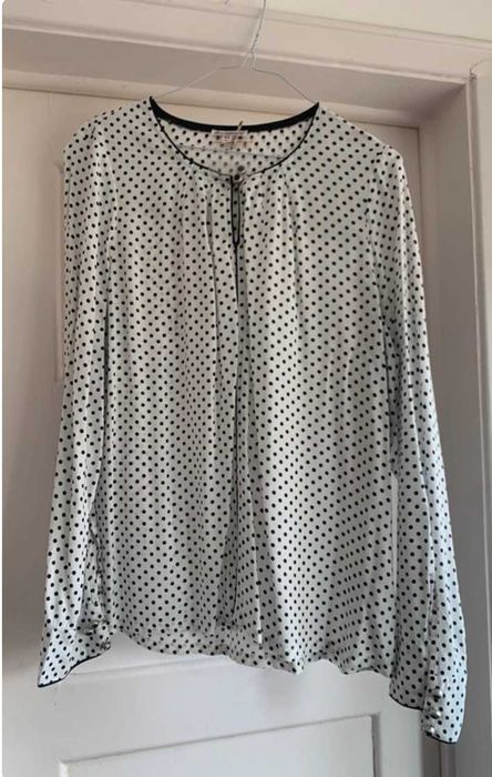 Camisa azul e branca bolinhas, Anne Weyburn by La Redoute  T44