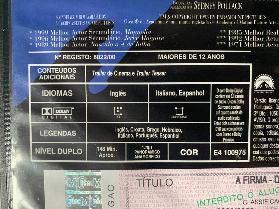 [DVD] A Firma (The Firm)