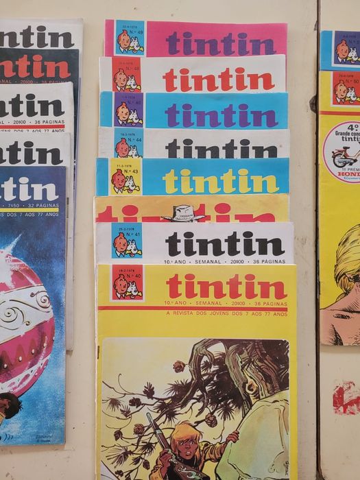 Coleção de revistas do Tintin de 1978