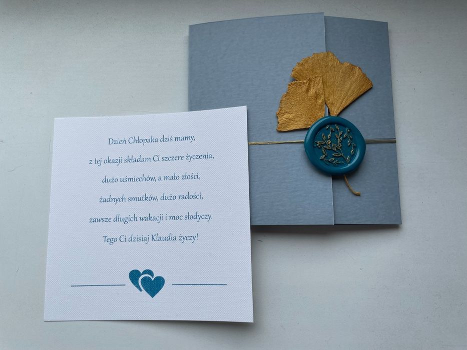 Kartka okolicznościowa zaproszenie ślubne personalizowana  złota basic