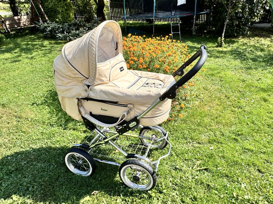 Wózek premium Emmaljunga Mondial Duo S głęboki, spacerówka i torba