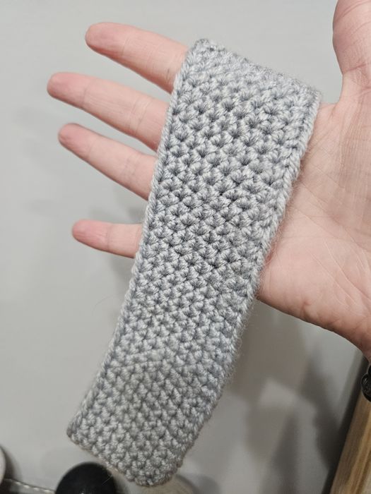 Szara opaska handmade rękodzieło