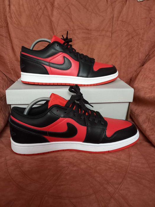 Акція кросівки чоловічі шкіряні Nike ( Найк) Air (Аір) червоно-чорні