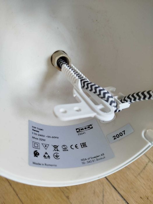 Lampa wisząca IKEA RANARP jasna beżowa, kremowy, 38 cm