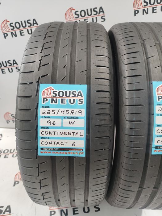 2 pneus semi novos 225-45R19 Continental - Oferta dos Portes