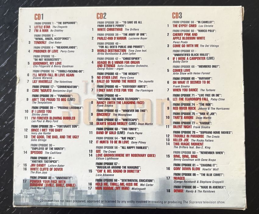 CD: The Sopranos BadaBing! 3CD Compilation
