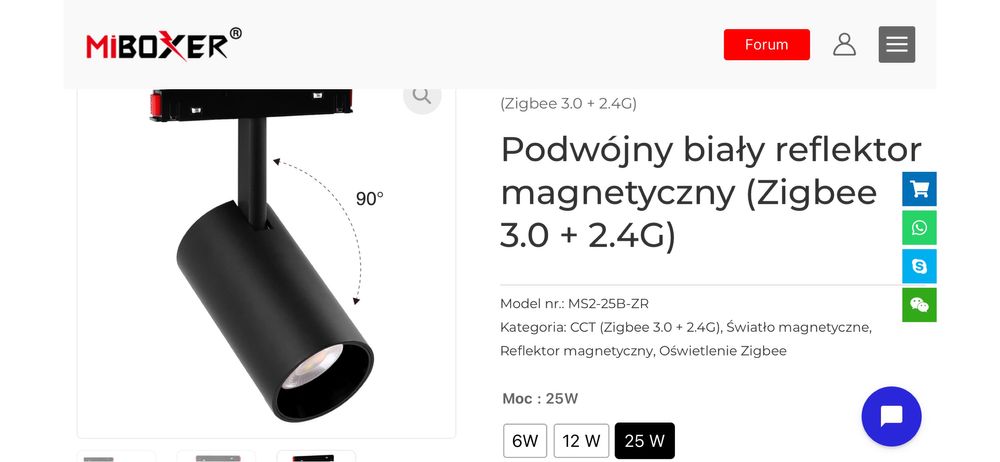 MiBOXER Dual White Magnetic Spotlight Zigbee 3.0 + 2.4G