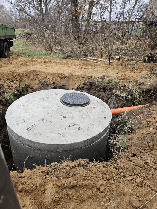 Кольца бетонные, септик , яма , канализация . Колодец.