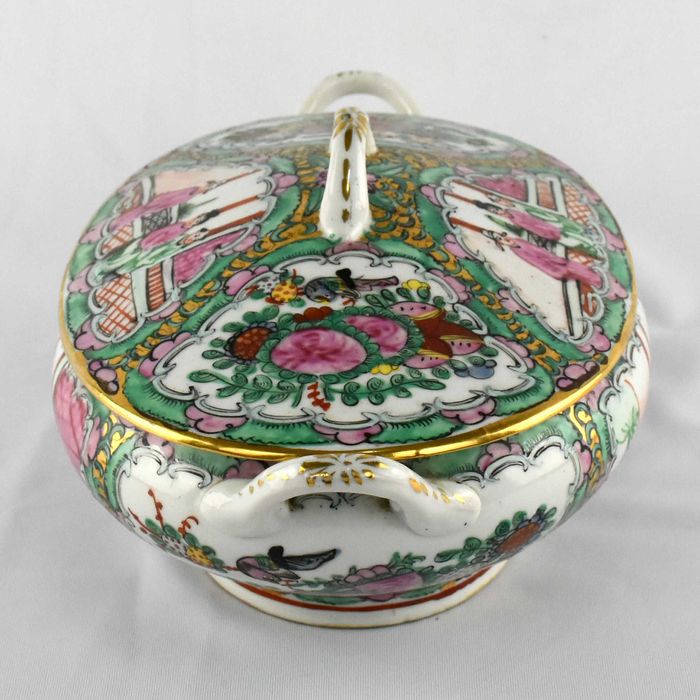 Terrina porcelana da China, decoração Mandarim, circa 1960