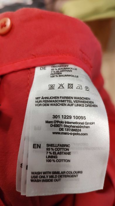 Czerwone spodnie Marc O'Polo r. 34