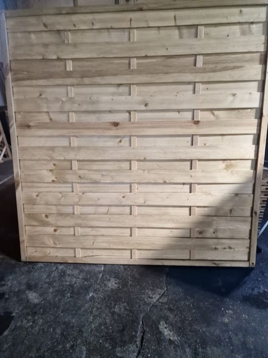 Płot drewniany lemelowy 180x180