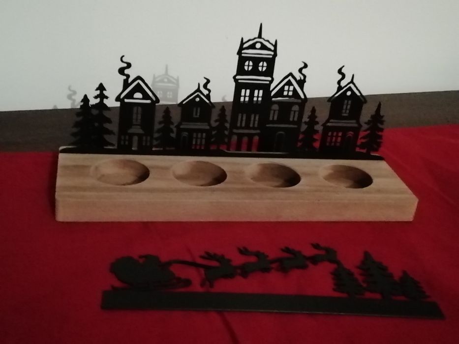Porta-Velas "Santa Claus is Coming to Town"