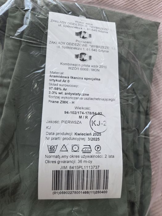 Kombinezon pilota 606B/MON  rozm. M/R