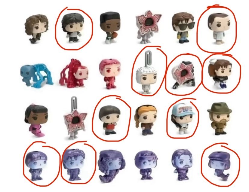 Фігурки кіндер ‘‘Stranger Things’’ , Дивні дива , странные дела