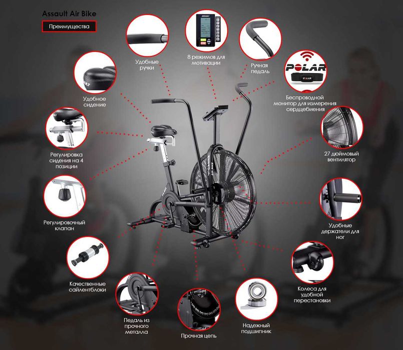 Assault AirBike Велотренажер новый