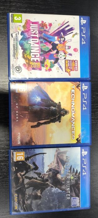 Monster Hunter world/The technomancer/Just dance 2019 PlayStation 4
