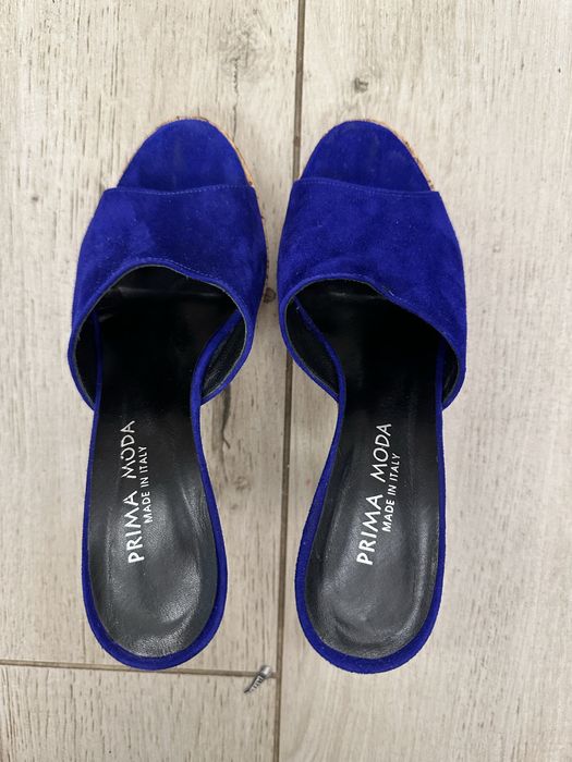 Prawie nowe skórzane chabrowe klapki rozm.36