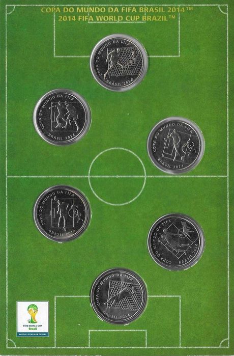 Brasil - - - "Brasil 2014  -  Jogadas do Futebol" - - - - - Moedas