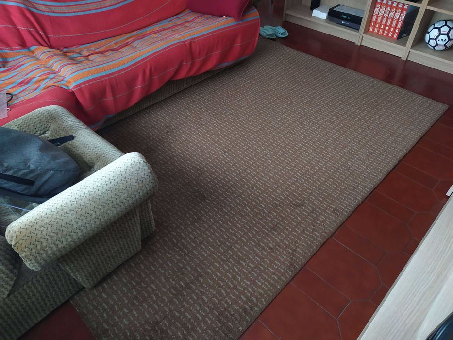 Tapete IKEA LANGSTED Pelo curto, castanho claro, 170x240 cm