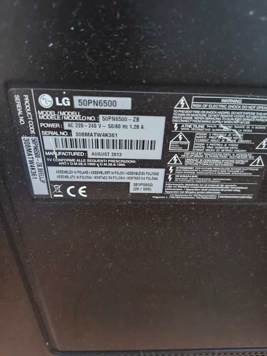 Tv LG plazma 50 cali z pilotem
