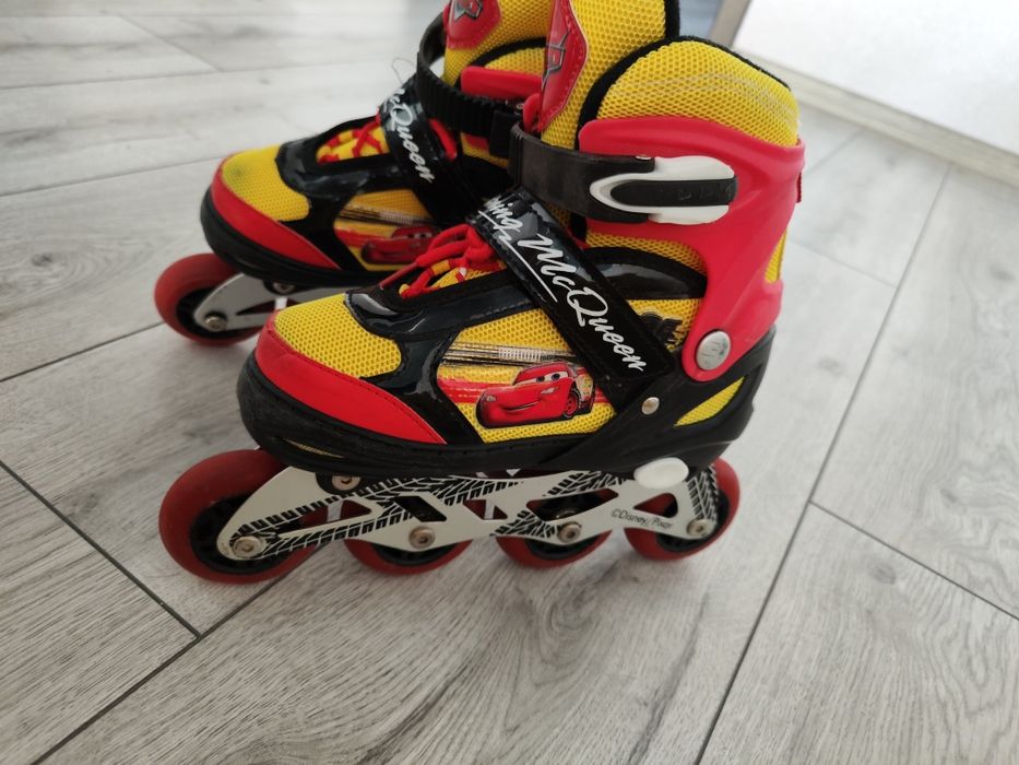 Ролики розсувні Disney Cars розмір 35-38  колеса PU зі світлом RL2118