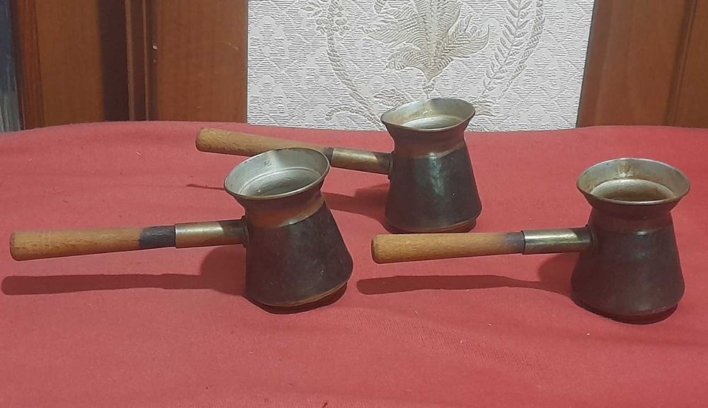 Набор медных турок для кофе