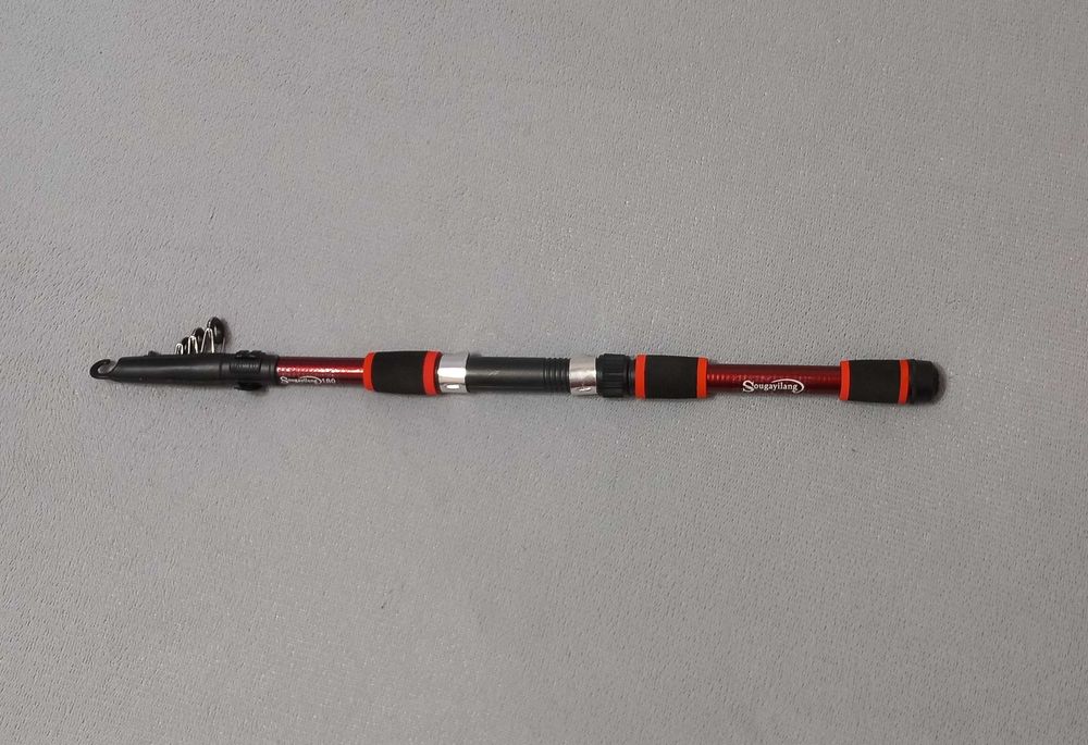 телескопическая удочка, спиннинг для рыбалки 1,8 метра Red