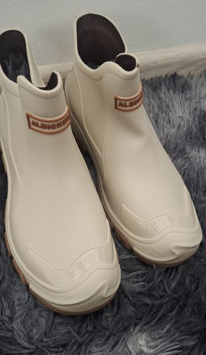 Beżowe kalosze unisex design 41