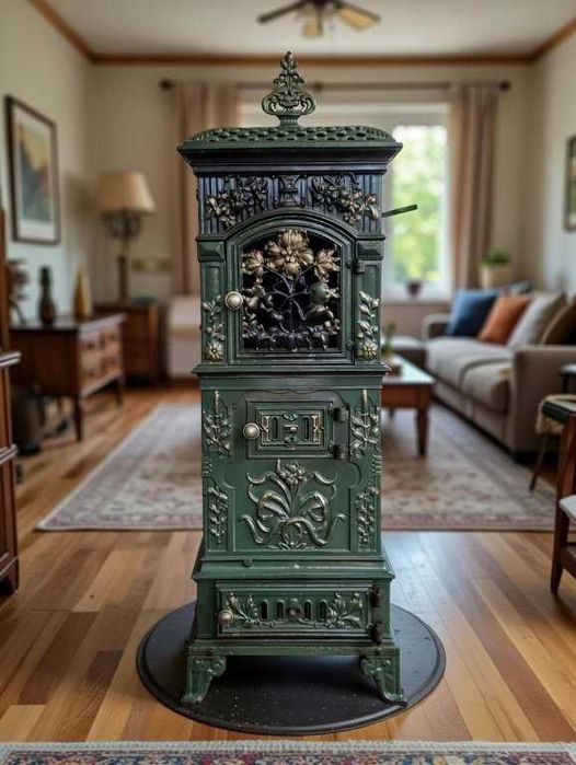 Zabytkowy piec żeliwny