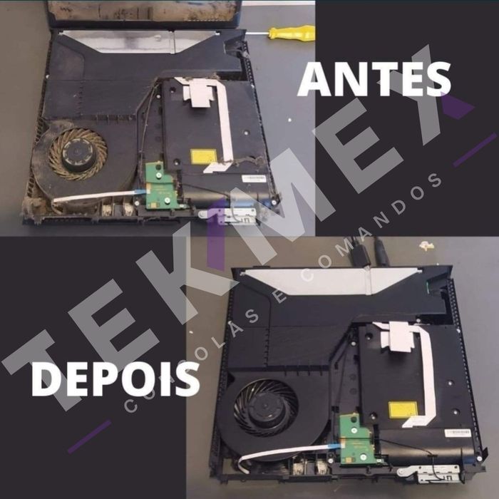 Manutenção preventiva ( limpeza ) de consolas