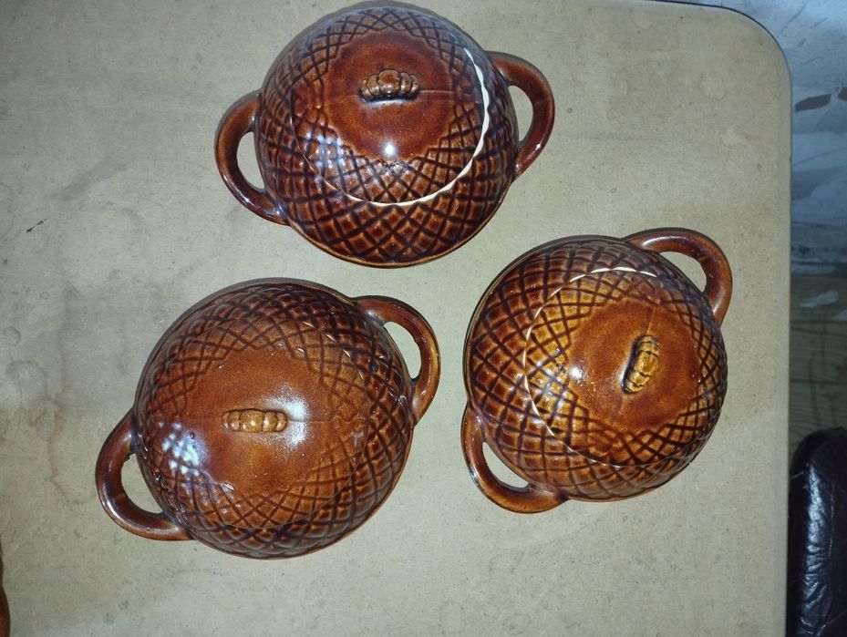 Горщики глиняні для запікання 6 шт.