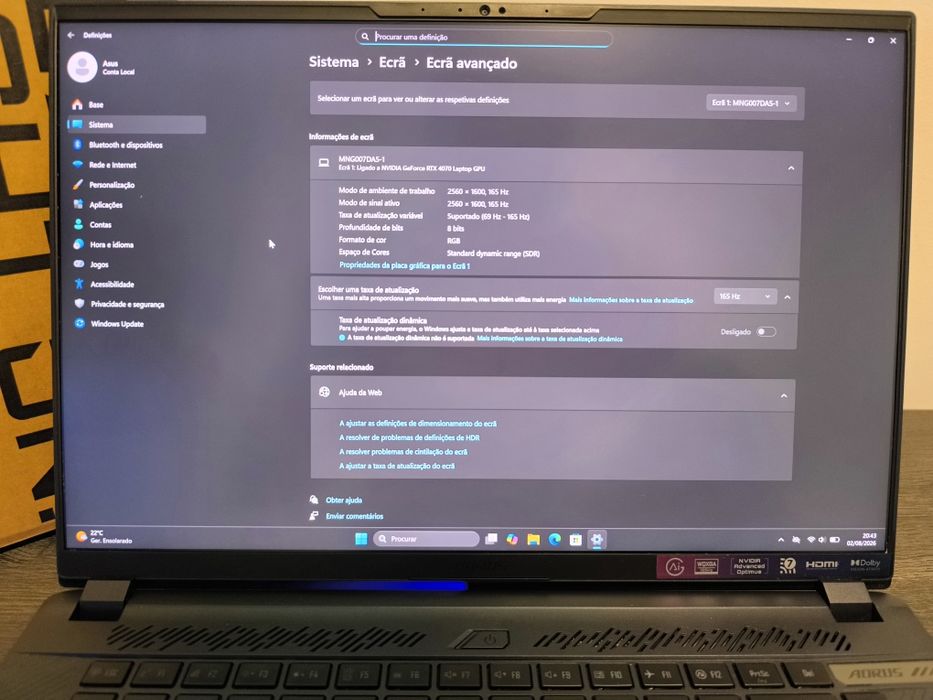 Aorus I7 RTX 4070 32 RAM 1TB 3x Sem Juros C/ Garantia