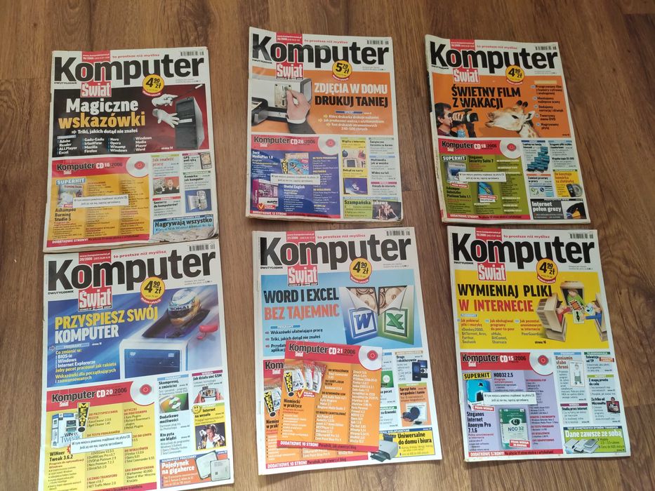 48x sztuk Komputer Świat, PC WORLD, Twój Niezbędnik, Ekspert 2001 - 2007