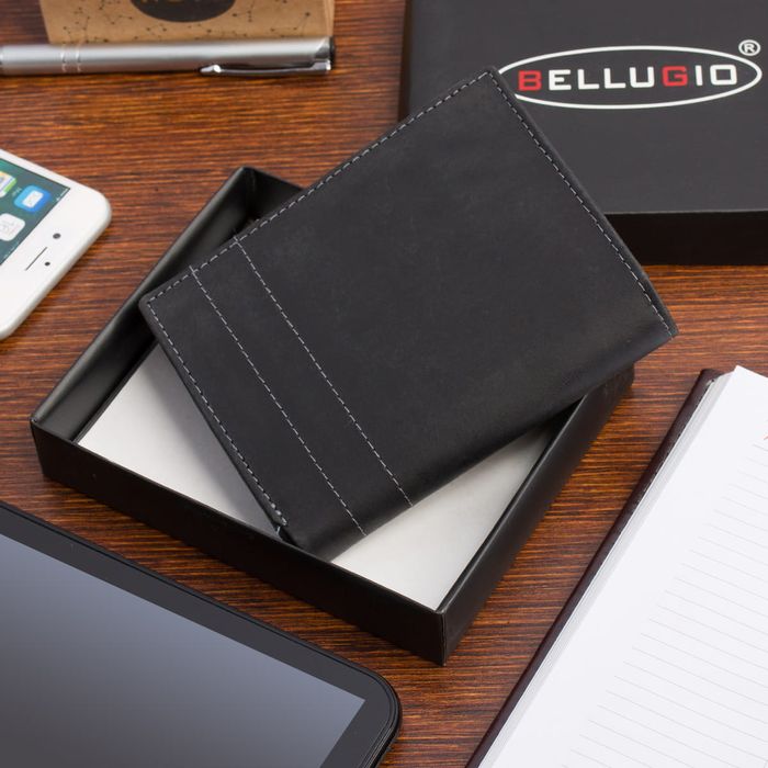 portfel męski skórzany alberto 123 czarny