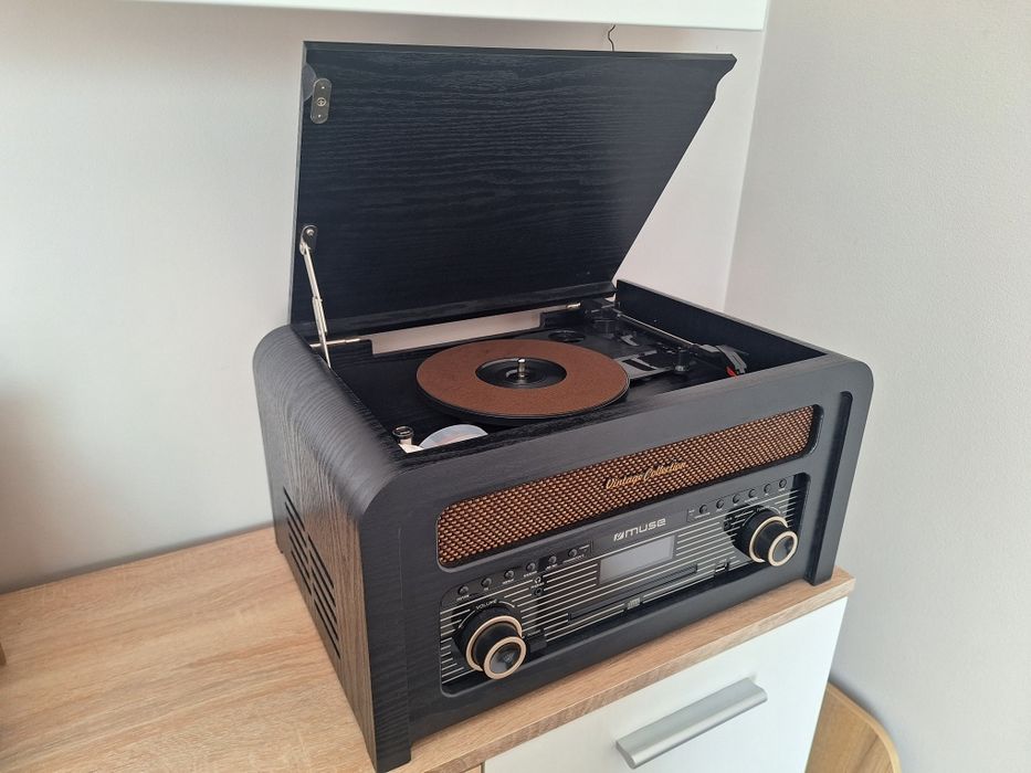 Gramofon MUSE MT-115 DAB Bluetooth USB Drewno
