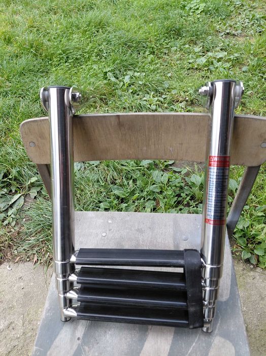 Drabinka ze stali nierdzewnej 4 stopniowa wyrób stoczniowy