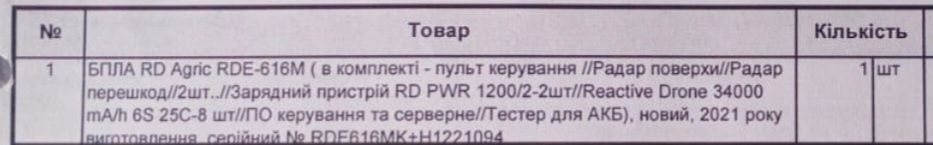 Агродрон оприскувач БПЛА Agric RDE-616M