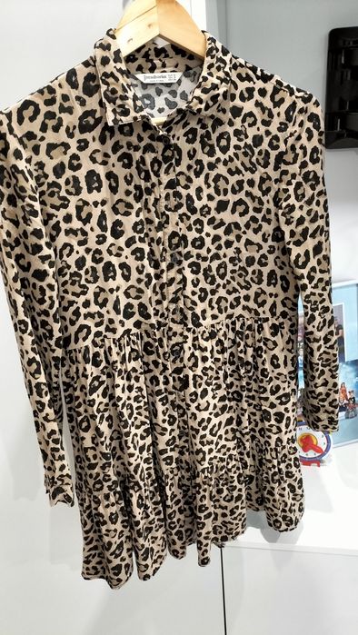 Sukienka koszulowa panterka