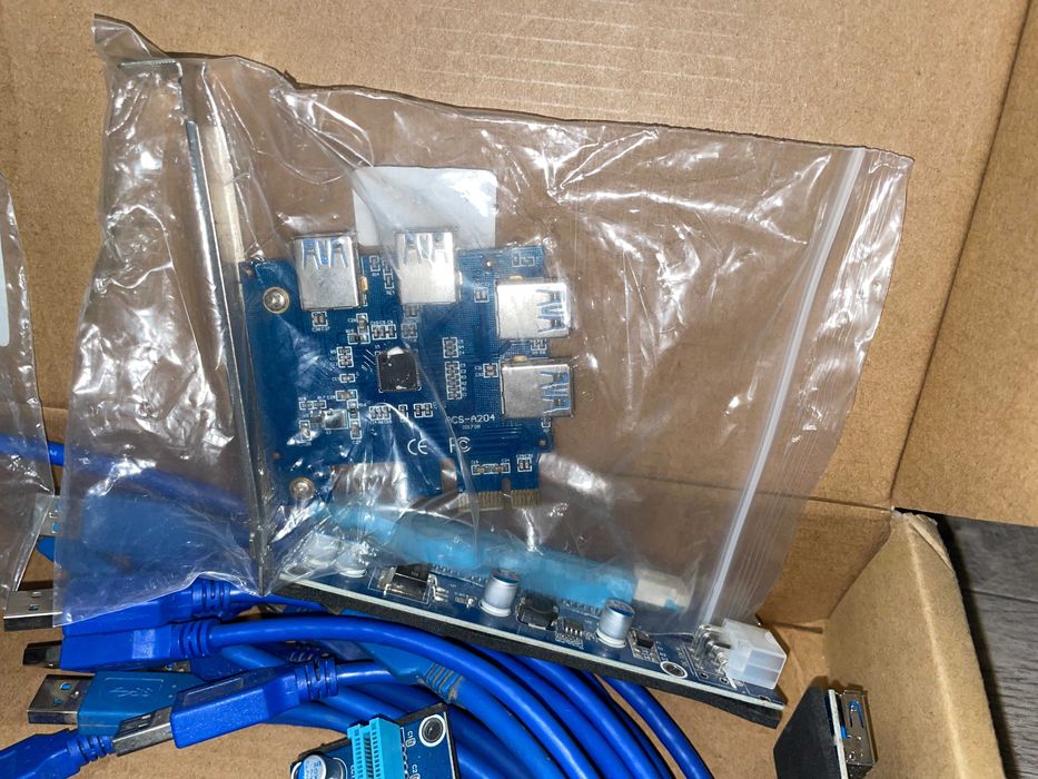 Адаптери, конектори Райзери PCI-E USB3.0 плати і кабеля