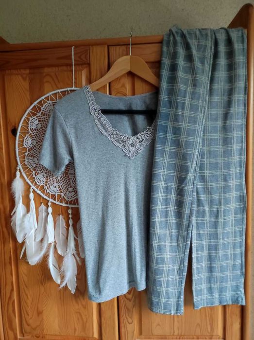 piżama podomka dres koszulka bawełniana spodnie  komplet do spania