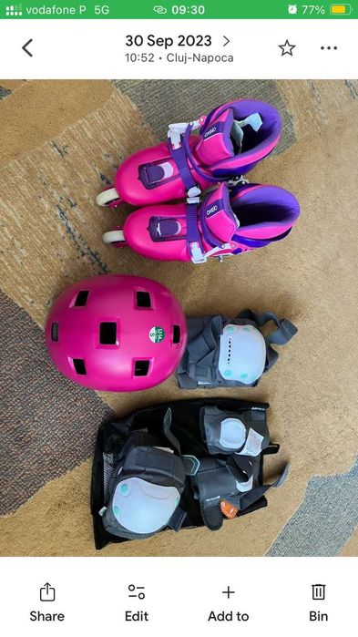 Conjunto de Patins/Roller Blades + Capacete + Protetores (NOVO)