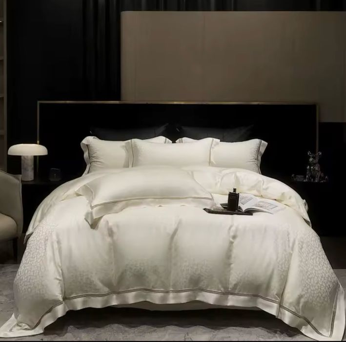 Тенсел_постільна білизна_молочний леопард