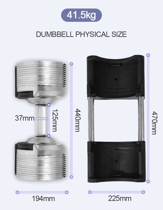 Nowa Hantla Regulowana 23,5kg 1sztuka paragon/ fv
