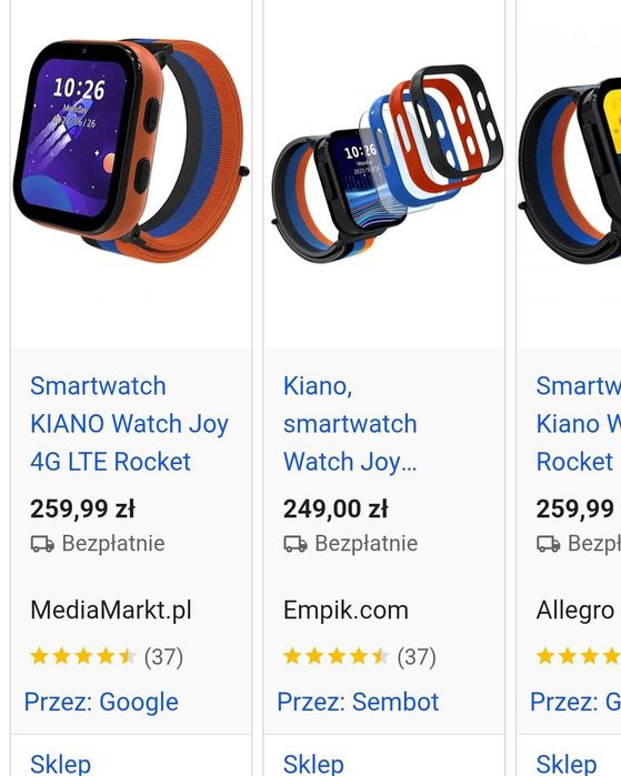 Kiano watch joy Rocket smartwatch dziecięcy