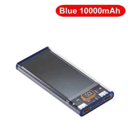 PowerBank 10000 mAh power bank 22,5W PD QC transparentny USB-C możliwość wymiany ogniw